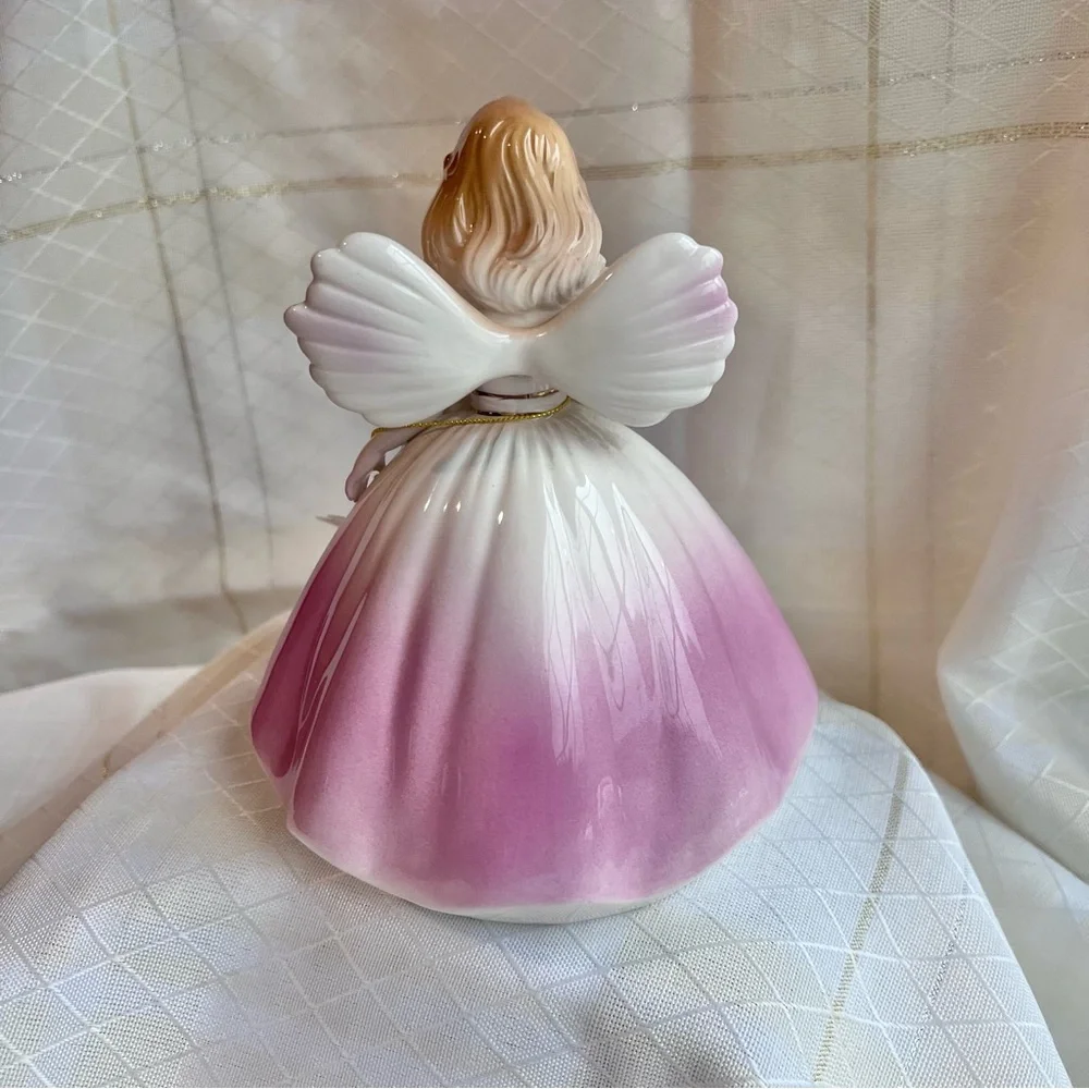 VTG Josef Originals Pink Confirmation Angel Ceramic Figurine by Applause